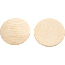 Wooden buttons, D: 40 mm, thickness 5,2 mm, 100 pc/ 1 pack