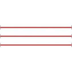 vidaXL Turning Bars 3 pcs 125 cm Steel Red