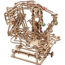 Ugears 3D Puzzle Marble Run Chain Creative 3D Wooden Puzzles for Adults with Rubber Band Motor Marble Run Chain Wood Model Kit Unique Wooden Puzzle 3D Puzzles for Adults and Kids Building Kit