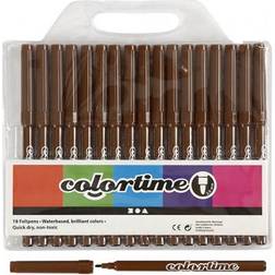 Colortime Marker, line 2 mm, brown, 18 pc/ 1 pack