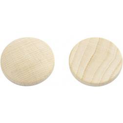 Creativ Company Wooden buttons, D: 25 mm, thickness 5 mm, 15 pc/ 1 pack