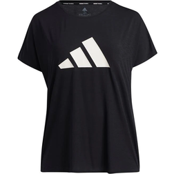 Adidas 3-Stripes Training Plus Size T-shirt Women - Black/White