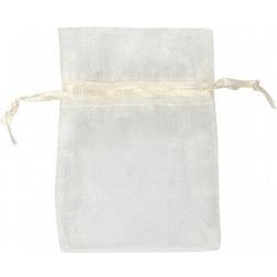 Organza Bags, size 7x10 cm, off-white, 10 pc/ 1 pack