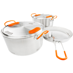 Gsi Glacier Stainless Base Camper Cookware Set Medium 2021 Cooking Sets