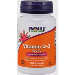 Now Foods Vitamin D-3 400 IU 180 Softgels