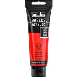 Liquitex Basics Acrylics Colors fluorescent red 4 oz. tube