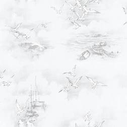 Galerie Global Fusion Seagulls Wallpaper Grey G56424