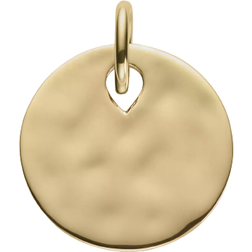 Monica Vinader Ziggy Round Pendant Charm - Gold