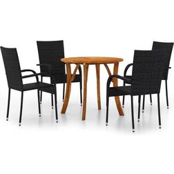 vidaXL 3071752 Patio Dining Set, 1 Table incl. 4 Chairs