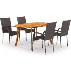 vidaXL 3071999 Patio Dining Set, 1 Table incl. 4 Chairs