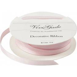 Decoration Ribbon, W: 6 mm, light red, 15 m/ 1 roll