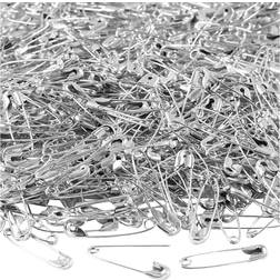 Safety Pins, L: 22 mm, thickness 0,6 mm, silver, 500 pc/ 1 pack