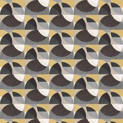 Galerie Elle Decoration Geometric Black Gold Cream Wallpaper