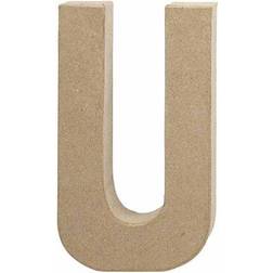 Creativ Company Letter, U, H: 20,5 cm, W: 11,5 cm, thickness 2,5 cm, 1 pc