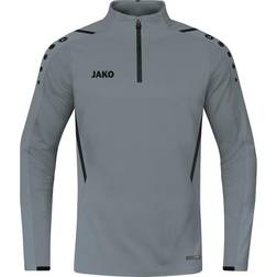 JAKO Challenge Zip Top - Stone Grey/Black