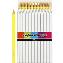 Colortime colouring pencils, L: 17,45 cm, lead 5 mm, JUMBO, yellow, 12 pc/ 1 pack