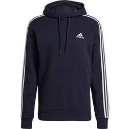 Adidas Essentials Fleece 3-Stripes Hoodie - Legend Ink/White