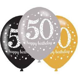 Amscan 9900740 27.5 Inch Celebration 50th Latex Balloons