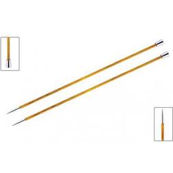 Knitpro Royale: Knitting Pins: Single Ended: 40cm x 3.75mm, Birchwood, brass, Multi-Colour, 3.75mm