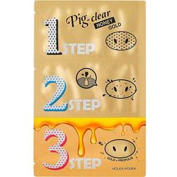 Holika Holika Pig Nose Clear Blackhead 3-Step Kit (Honey Gold)