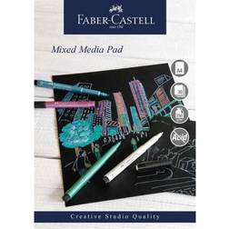 Faber-Castell Creative Studio A4 Mixed Media Spiral Bound Pad Black Paper 250gsm 30 Sheets