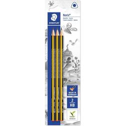 Staedtler Noris Pencil (High Break Resistance, Ergonomic Triangular Shape, Non-Slip Soft Surface, Wopex Material, HB Hardness, Case Pack, 183-HBBK3)