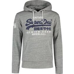 Superdry Organic Cotton Vintage Logo Hoodie - Grey Marl