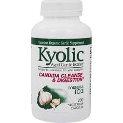 Kyolic Aged Garlic Extract Candida Cleanse and Digestion Formula102 200 Vegetarian Capsules