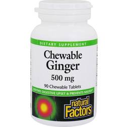 Natural Factors Chewable Ginger 500 mg 90 Chewable Tablets