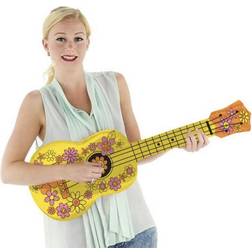 Folat Inflatable Ukulele Flower Power, 26cm x 80cm. Perfect for Party Prop Accessory