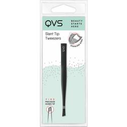 Qvs Tweezers for Plucking Stainless steel Black