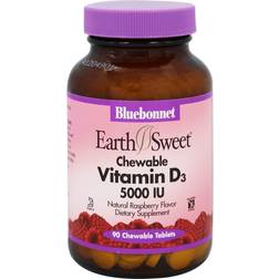 Bluebonnet Nutrition EarthSweet Chewables Vitamin D3 5000 IU 90 Chewable Tablets