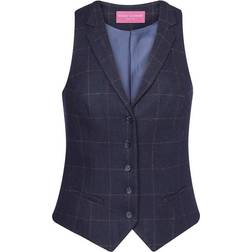 Brook Taverner Nashville Ladies Waistcoat - Navy Check