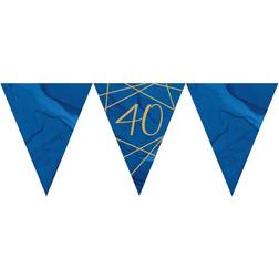 Creative Party J008 Blue and Gold 40" Paper Pennant Banner-1 Pc