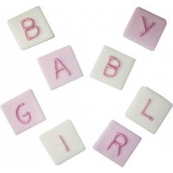 Anniversary House Baby Girl Blocks Sugarcraft Toppers, SF400