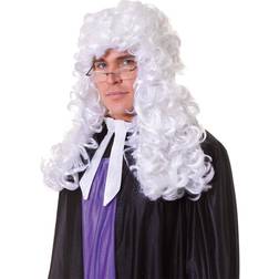 Bristol Novelty Unisex Judge Wig (One Size) (White)