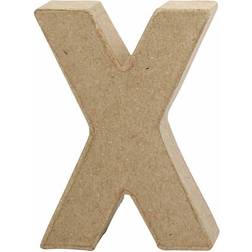 Creativ Company Letter, X, H: 10 cm, W: 7,6 cm, thickness 1,7 cm, 1 pc