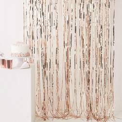 Ginger Ray Fringe Curtain, Rose Gold