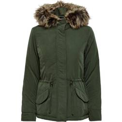 Only New Lucca Parka Jacket - Green/Forest Night