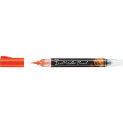 Pentel Dual Metallic Brush Orange Metallic Yellow