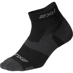 2XU Vectr Light Cushion 1/4 Crew Socks Men - Black/Titanium