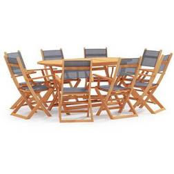 vidaXL 3086961 Patio Dining Set, 1 Table incl. 8 Chairs
