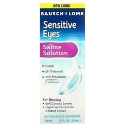 Bausch & Lomb Sensitive Eyes Plus Saline Solution, 12oz