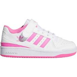 Adidas Kid's Forum Low - Cloud White/Cloud White/Screaming Pink