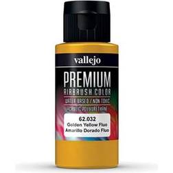 Vallejo Premium Airbrush Color Golden Yellow Fluo 60ml