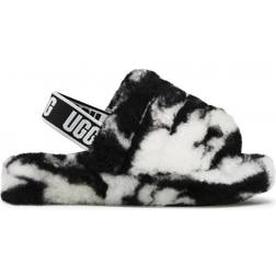 UGG Kid's Fluff Yeah Marble Slide - Black