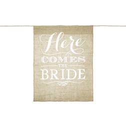 PartyDeco Banner "Here comes the bride"