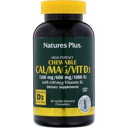 Nature's Plus Cal/Mag/Vit D3 Vanilla Flavored (60 Chewable Tablets)