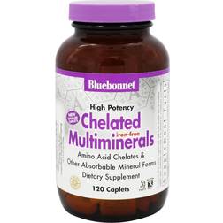 Bluebonnet Nutrition Chelated Multiminerals Iron Free 120 Caplets