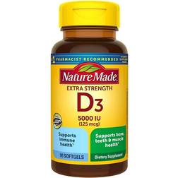 Nature Made Vitamin D3 Ultra Strength 5000 IU 90 Softgels